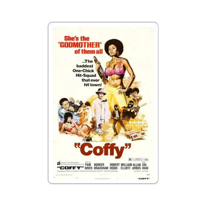 Coffy 1973 Movie Poster - STICKER Vinyl Kiss-Cut Decal 6 Inch White - The Sticker Space