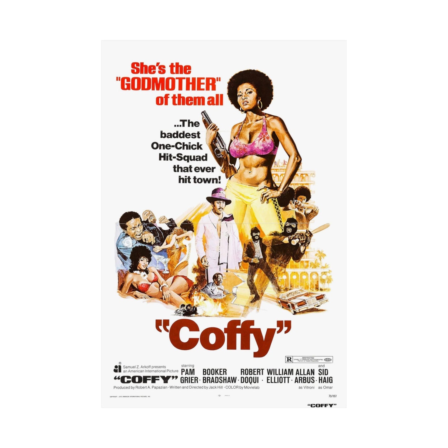 COFFY 1973 - Paper Movie Poster-The Sticker Space