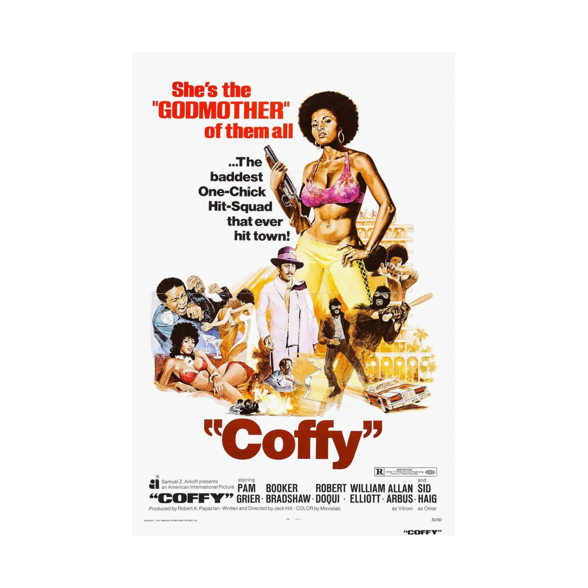 COFFY 1973 - Paper Movie Poster-The Sticker Space