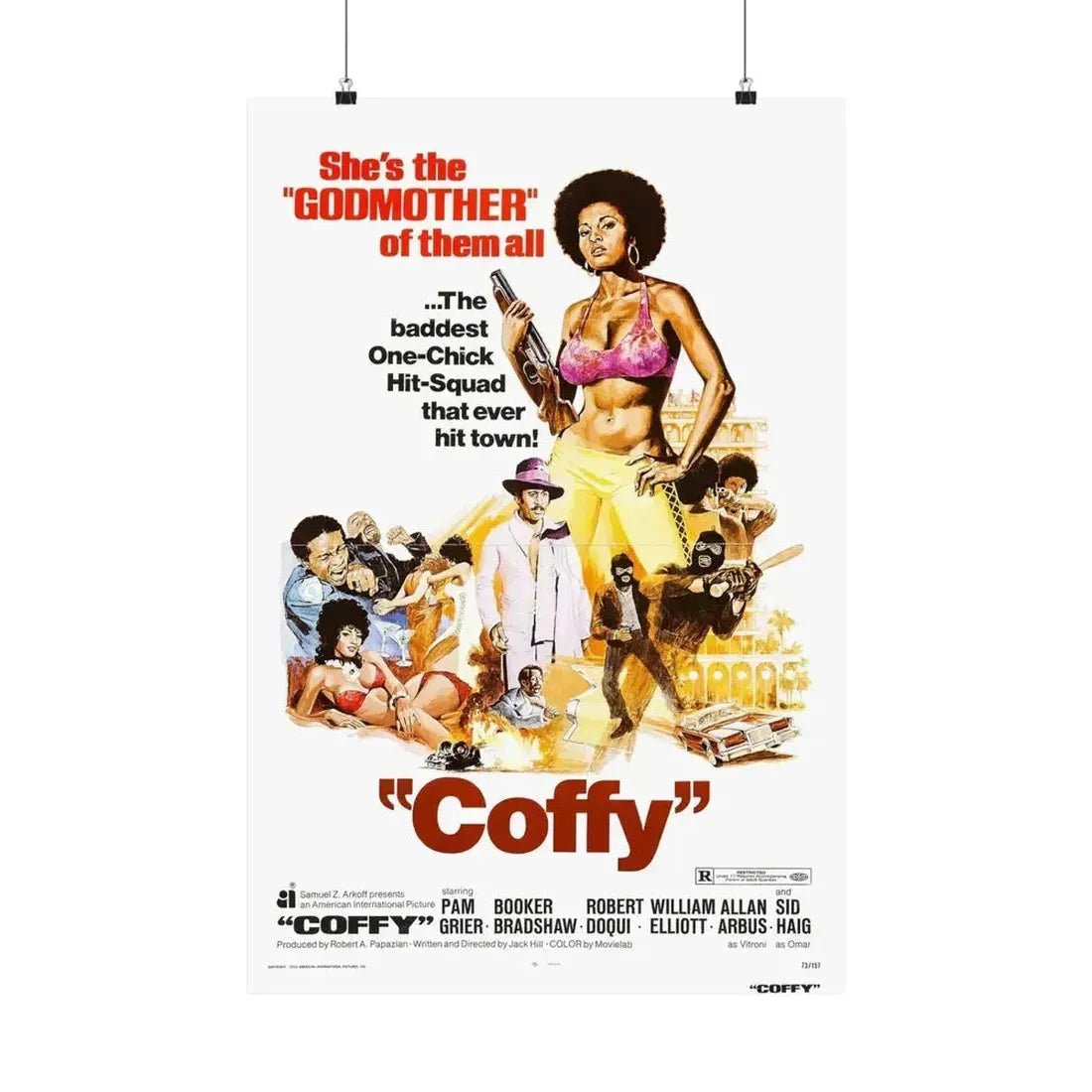 COFFY 1973 - Paper Movie Poster - The Sticker Space