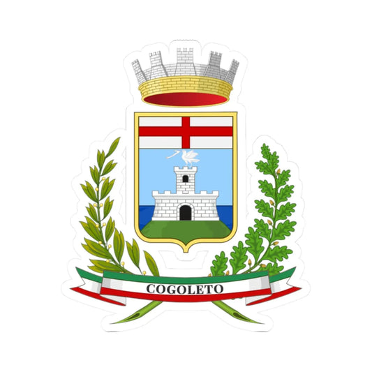 Cogoleto-Stemma (Italy) (Coat of Arms) STICKER Vinyl Kiss-Cut Decal 2 Inch White - The Sticker Space