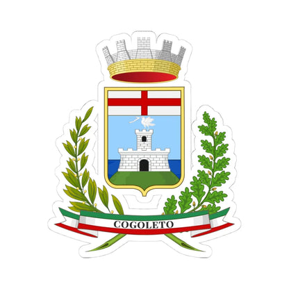 Cogoleto-Stemma (Italy) (Coat of Arms) STICKER Vinyl Kiss-Cut Decal 4 Inch White - The Sticker Space