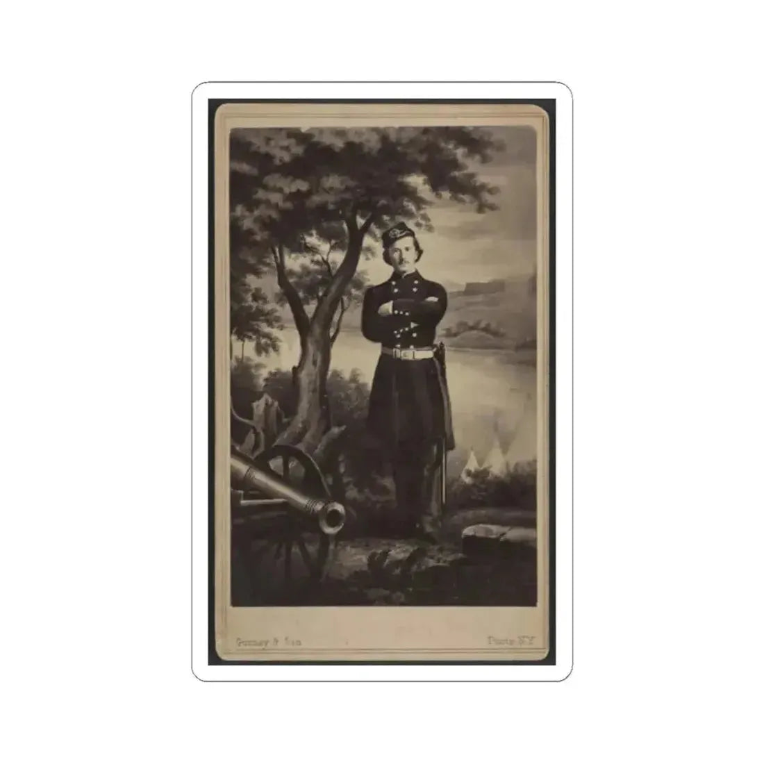 Col. Elmer Ellsworth (U.S. Civil War) STICKER Vinyl Kiss-Cut Decal 2 Inch White - The Sticker Space