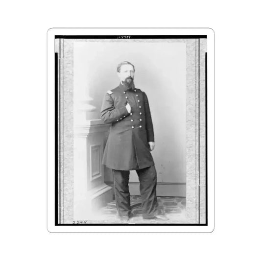 Col. W.E. Woodruff, 2D Kentucky Infantry, Full-Length Portrait, Standing, Facing Right (U.S. Civil War) STICKER Vinyl Kiss-Cut Decal 2 Inch White - The Sticker Space