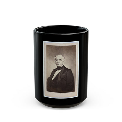 Col. Edward D. Baker, 1811-1861 (U.S. Civil War) Black Coffee Mug-15oz-The Sticker Space