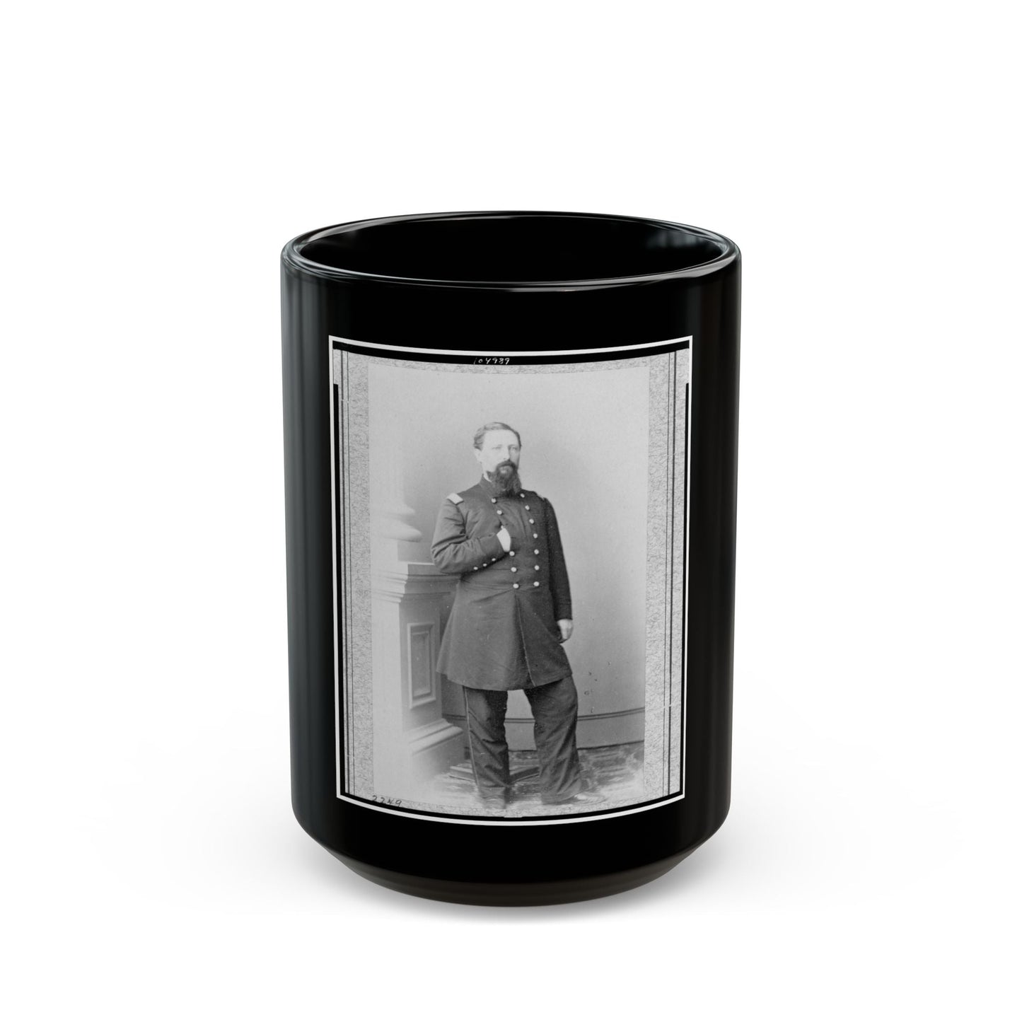 Col. W.E. Woodruff, 2d Kentucky Infantry, Full-Length Portrait, Standing, Facing Right (U.S. Civil War) Black Coffee Mug