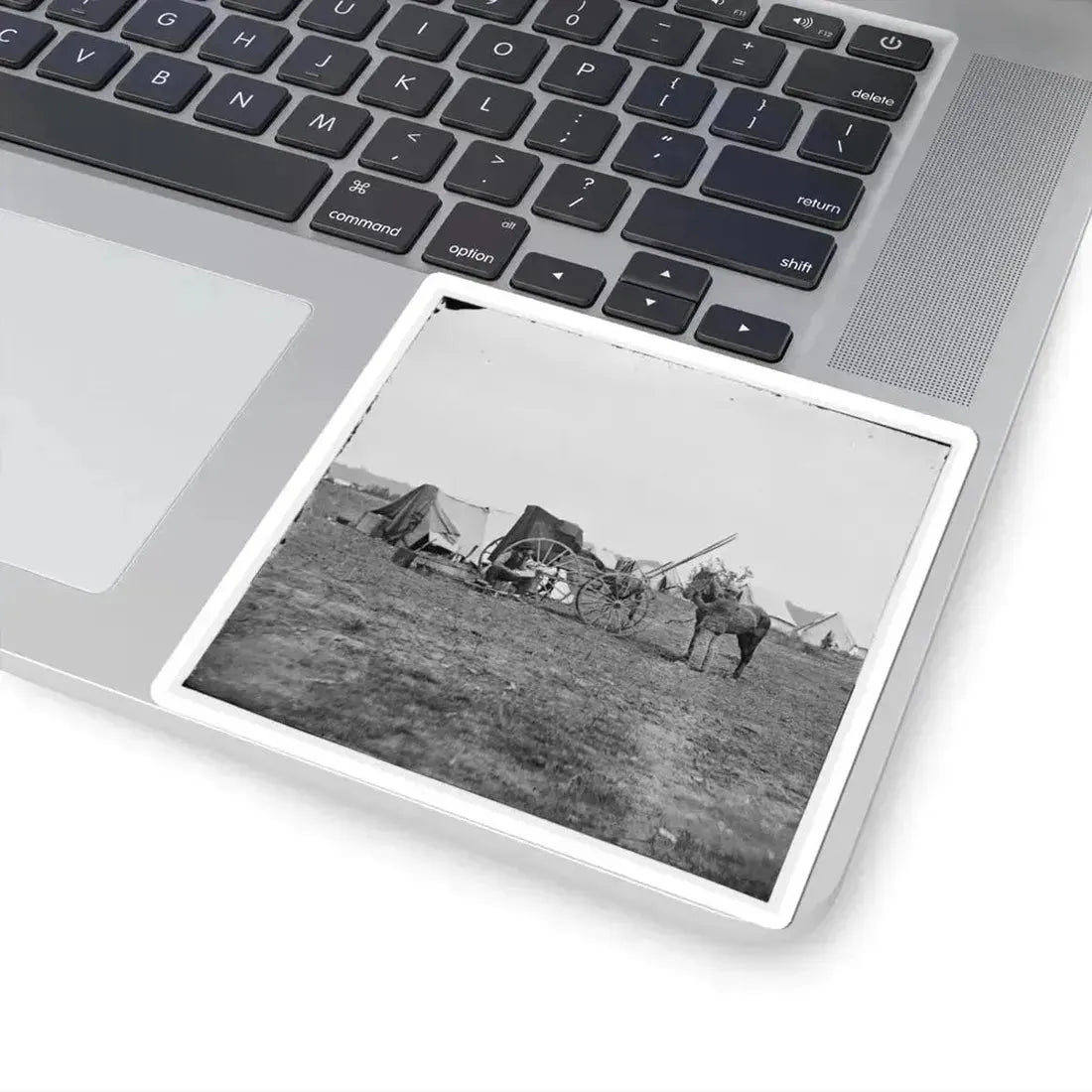 Cold Harbor, Va. Photographer's Wagon and Tent (U.S. Civil War) STICKER Vinyl Kiss-Cut Decal - The Sticker Space