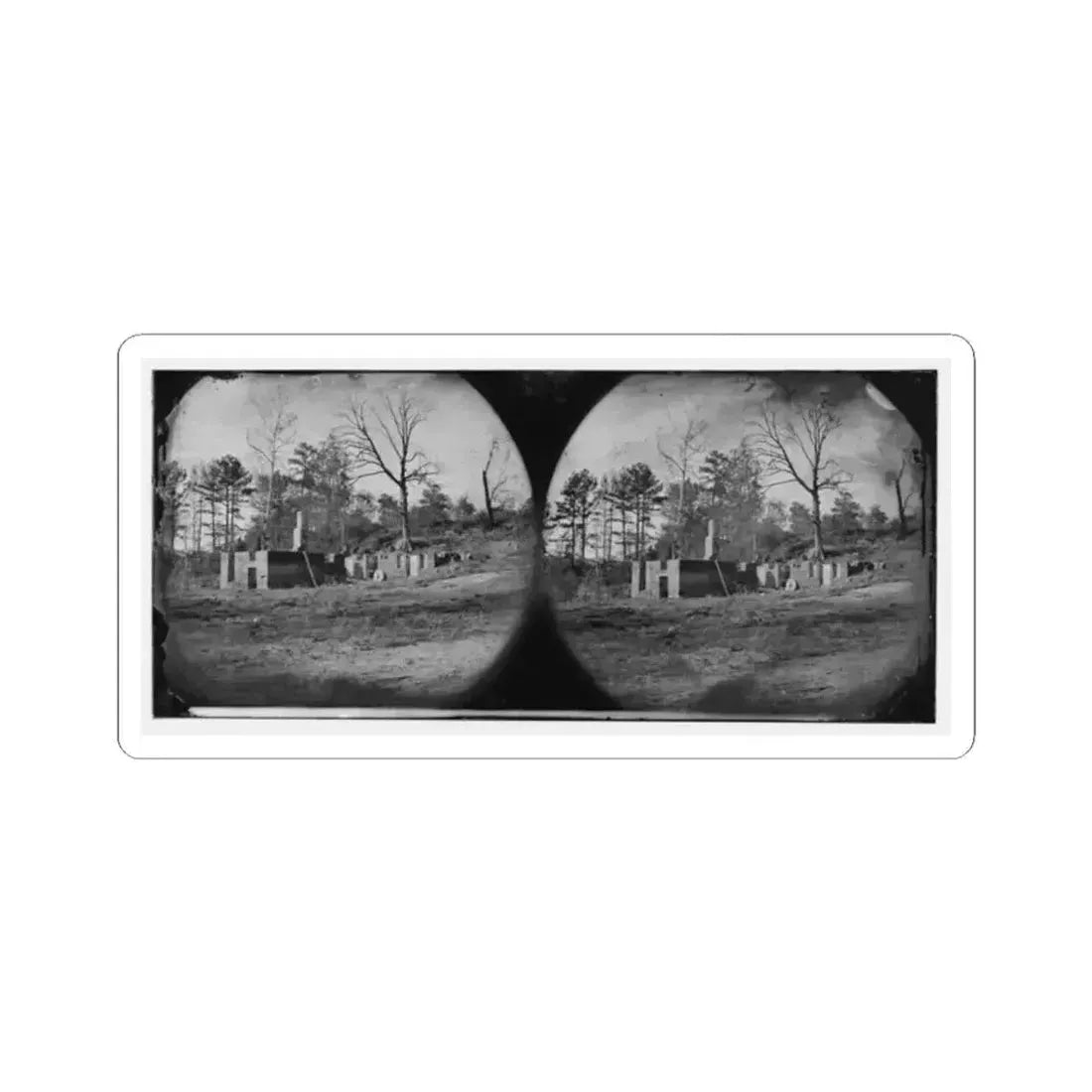 Cold Harbor, Va., Vicinity. Ruins of Gaines' Mill (U.S. Civil War) STICKER Vinyl Kiss-Cut Decal 2 Inch White - The Sticker Space