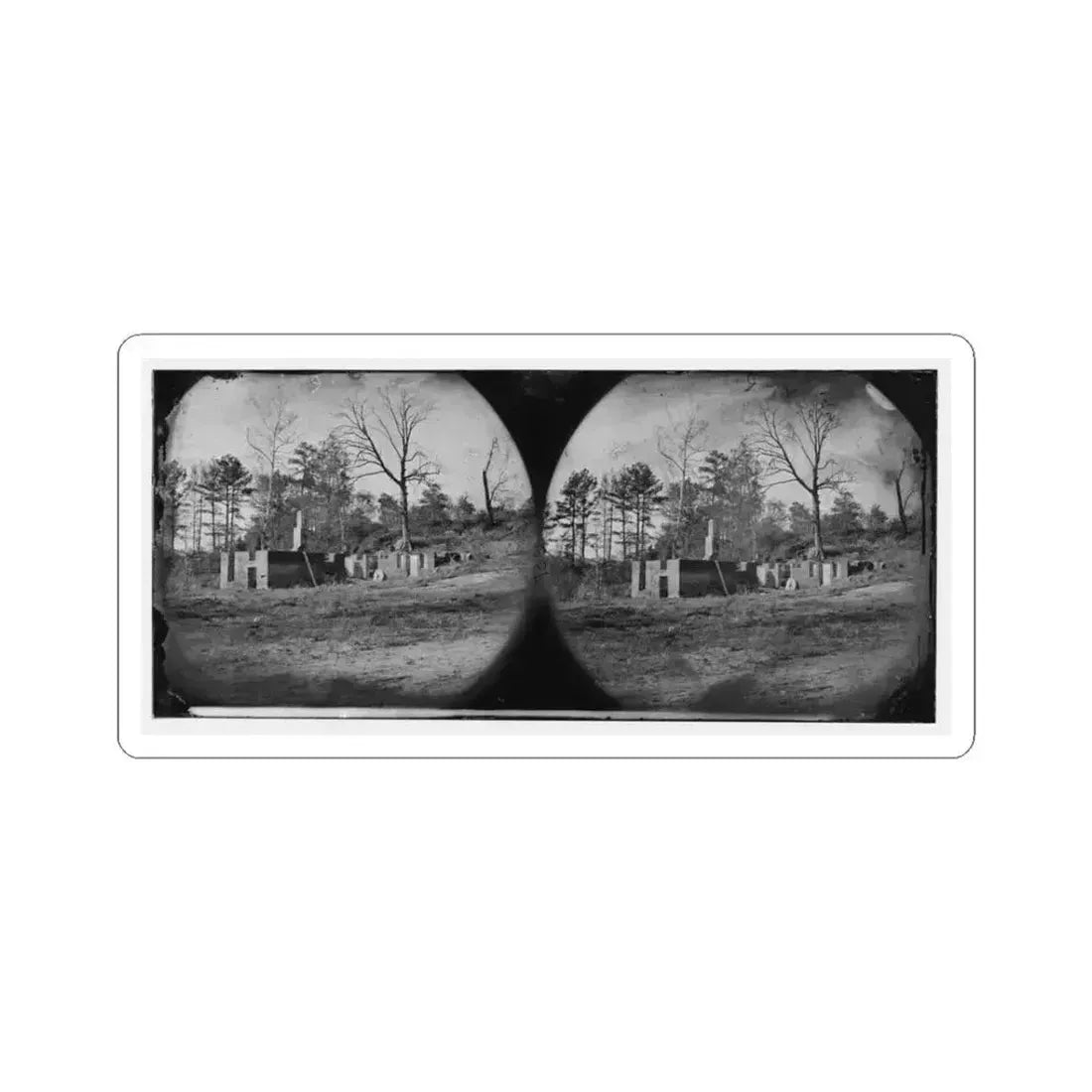 Cold Harbor, Va., Vicinity. Ruins of Gaines' Mill (U.S. Civil War) STICKER Vinyl Kiss-Cut Decal 3 Inch White - The Sticker Space