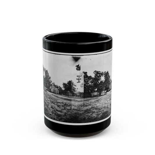 Cold Harbor, Va, Vicinity. W. P. Burnett's House; Tents At Left (U.S. Civil War) Black Coffee Mug