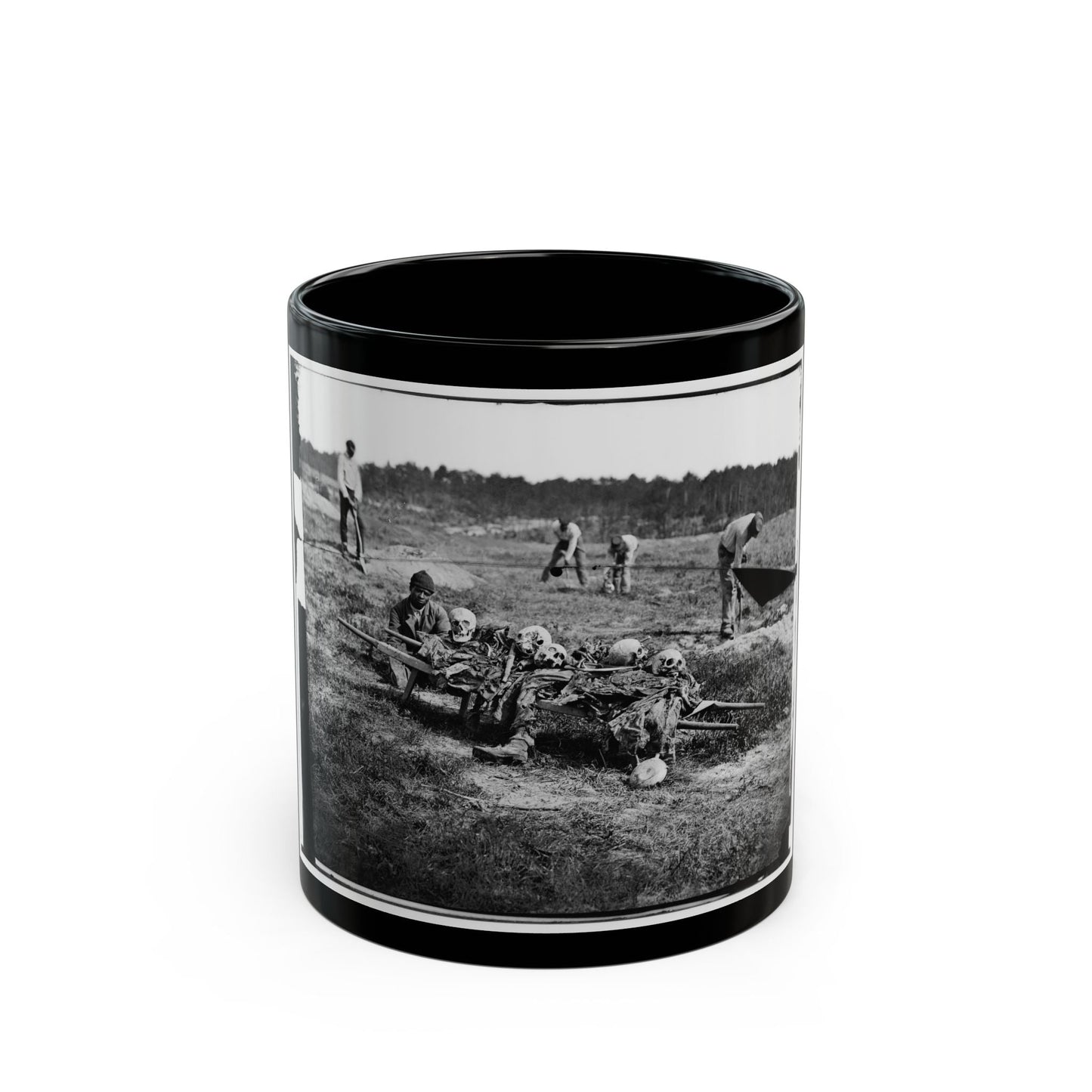 Cold Harbor, Va. African Americans Collecting Bones Of Soldiers Killed In The Battle (U.S. Civil War) Black Coffee Mug