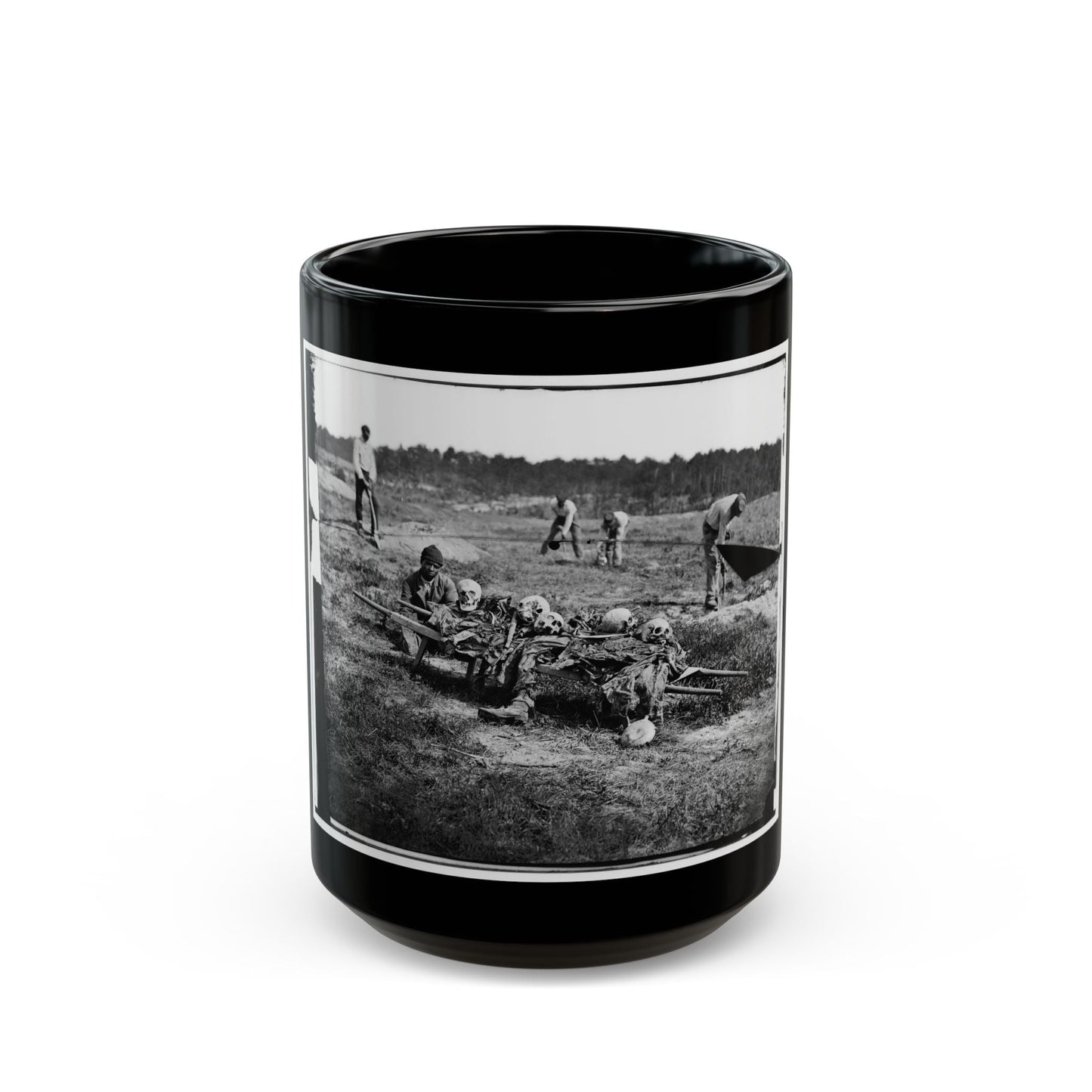 Cold Harbor, Va. African Americans Collecting Bones Of Soldiers Killed In The Battle (U.S. Civil War) Black Coffee Mug