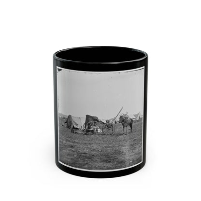 Cold Harbor, Va. Photographer's Wagon And Tent (U.S. Civil War) Black Coffee Mug