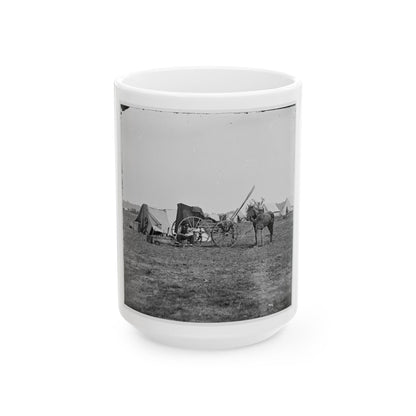 Cold Harbor, Va. Photographer's Wagon And Tent (U.S. Civil War) White Coffee Mug