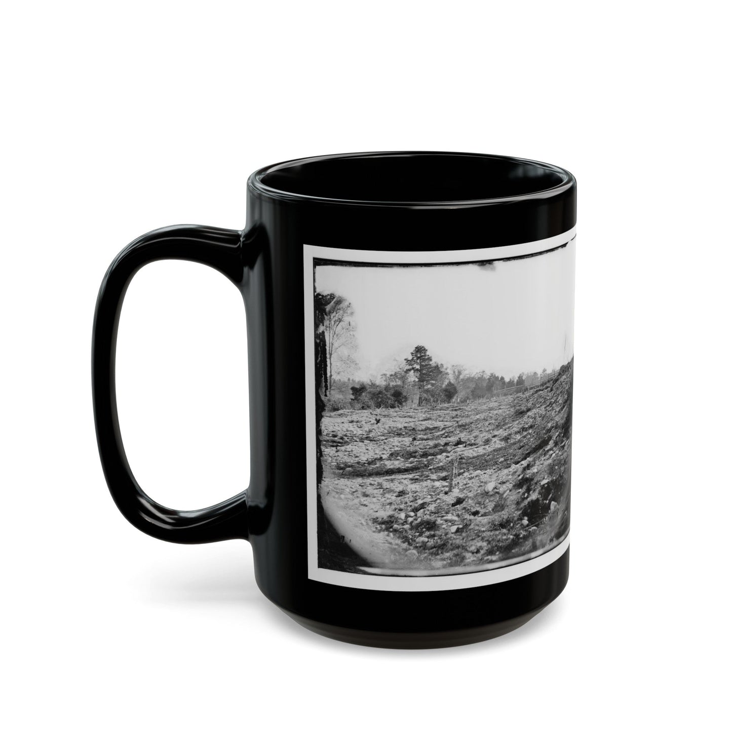 Cold Harbor, Va. View Of The Battlefield (U.S. Civil War) Black Coffee Mug-The Sticker Space