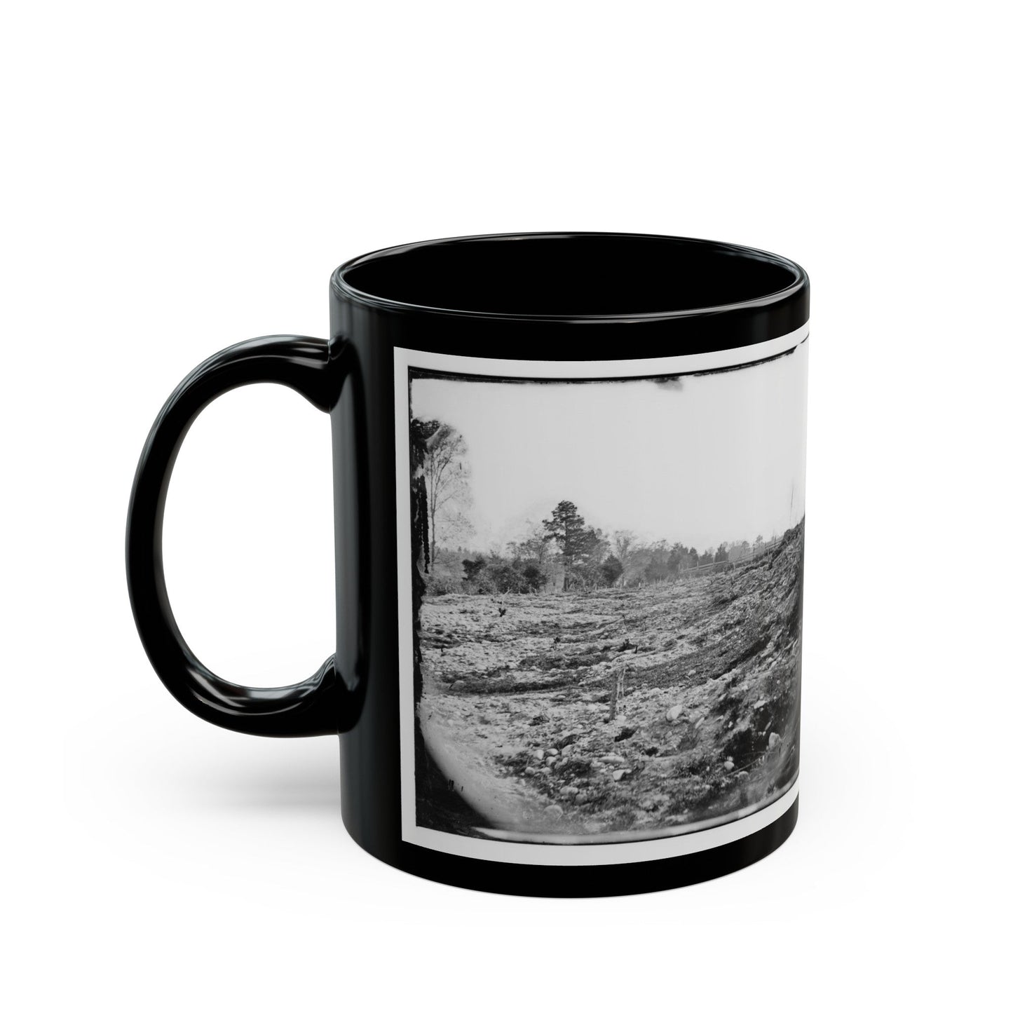 Cold Harbor, Va. View Of The Battlefield (U.S. Civil War) Black Coffee Mug-The Sticker Space