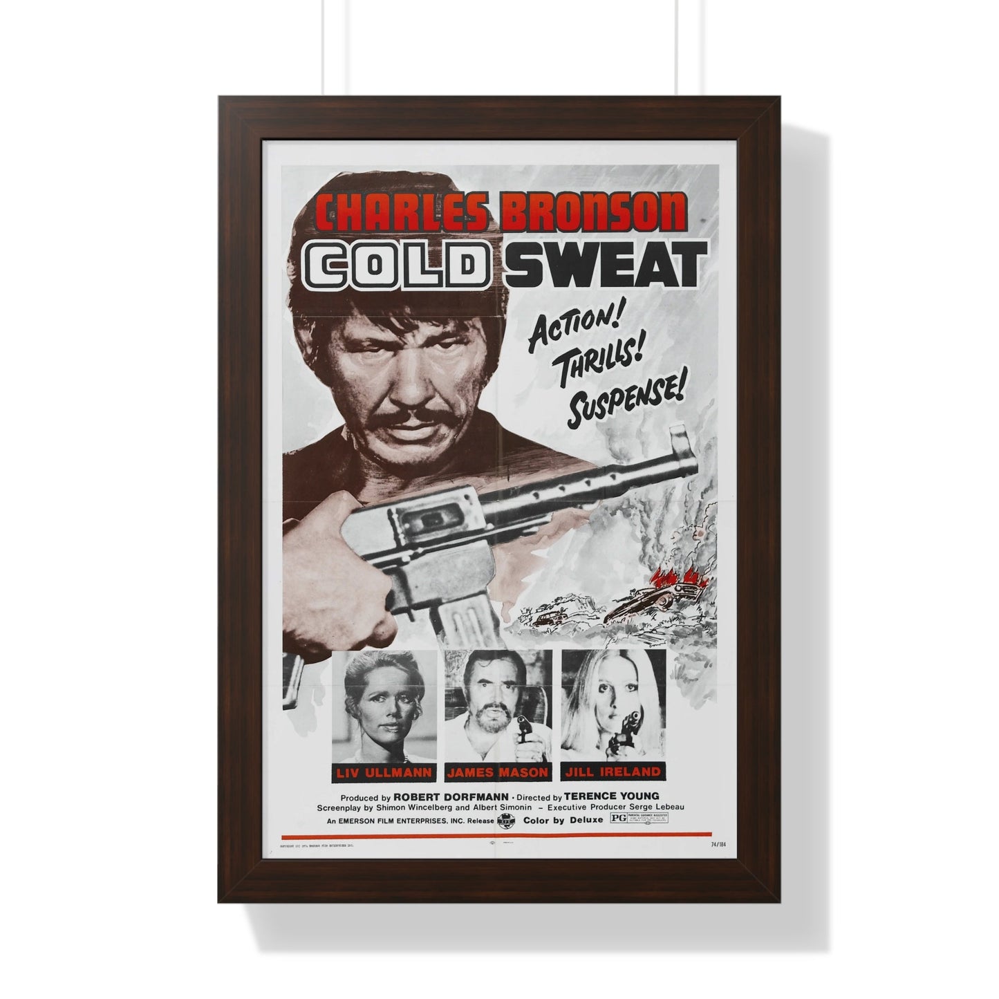 COLD SWEAT 1970 - Framed Movie Poster-16″ x 24″-The Sticker Space