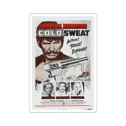 COLD SWEAT 1970 Movie Poster - STICKER Vinyl Kiss-Cut Decal 4 Inch White - The Sticker Space