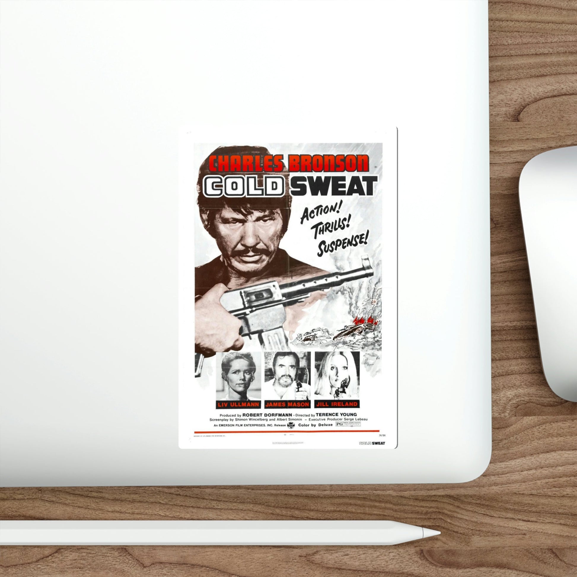 Cold Sweat 1974 Movie Poster STICKER Vinyl Die-Cut Decal-The Sticker Space