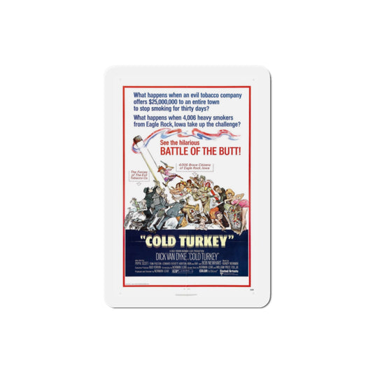 Cold Turkey 1971 Movie Poster Die-Cut Magnet-2 Inch-The Sticker Space