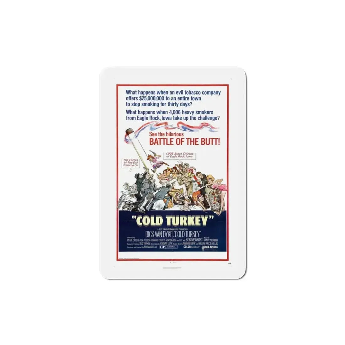 Cold Turkey 1971 Movie Poster Refrigerator Magnet - The Sticker Space