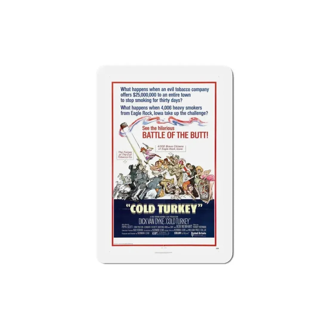 Cold Turkey 1971 Movie Poster Refrigerator Magnet - The Sticker Space