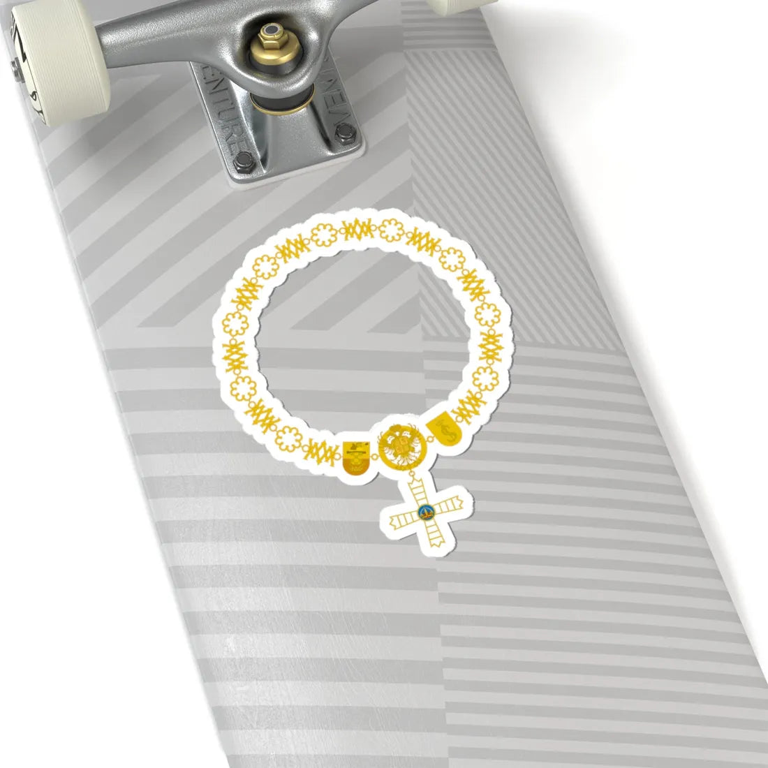 Collar de la Hermandad de Caballeros Mozárabes de Toledo (Spain) (Coat of Arms) STICKER Vinyl Kiss-Cut Decal - The Sticker Space