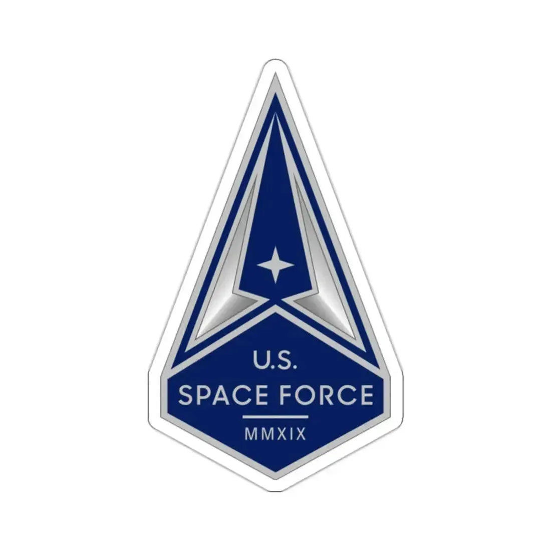 Collar Insignia (U.S. Space Force) STICKER Vinyl Kiss-Cut Decal 2 Inch White - The Sticker Space