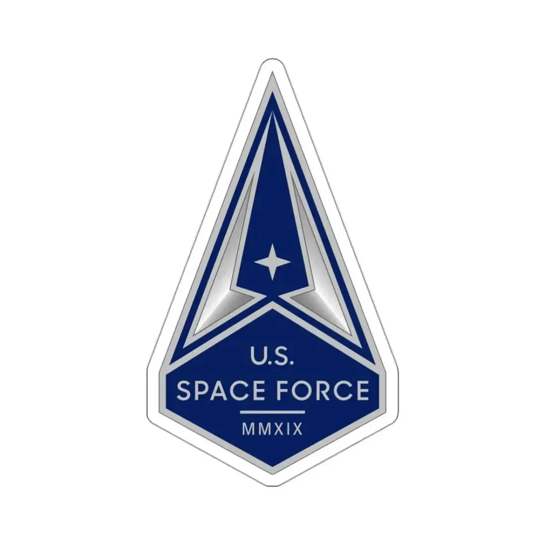 Collar Insignia (U.S. Space Force) STICKER Vinyl Kiss-Cut Decal 3 Inch White - The Sticker Space