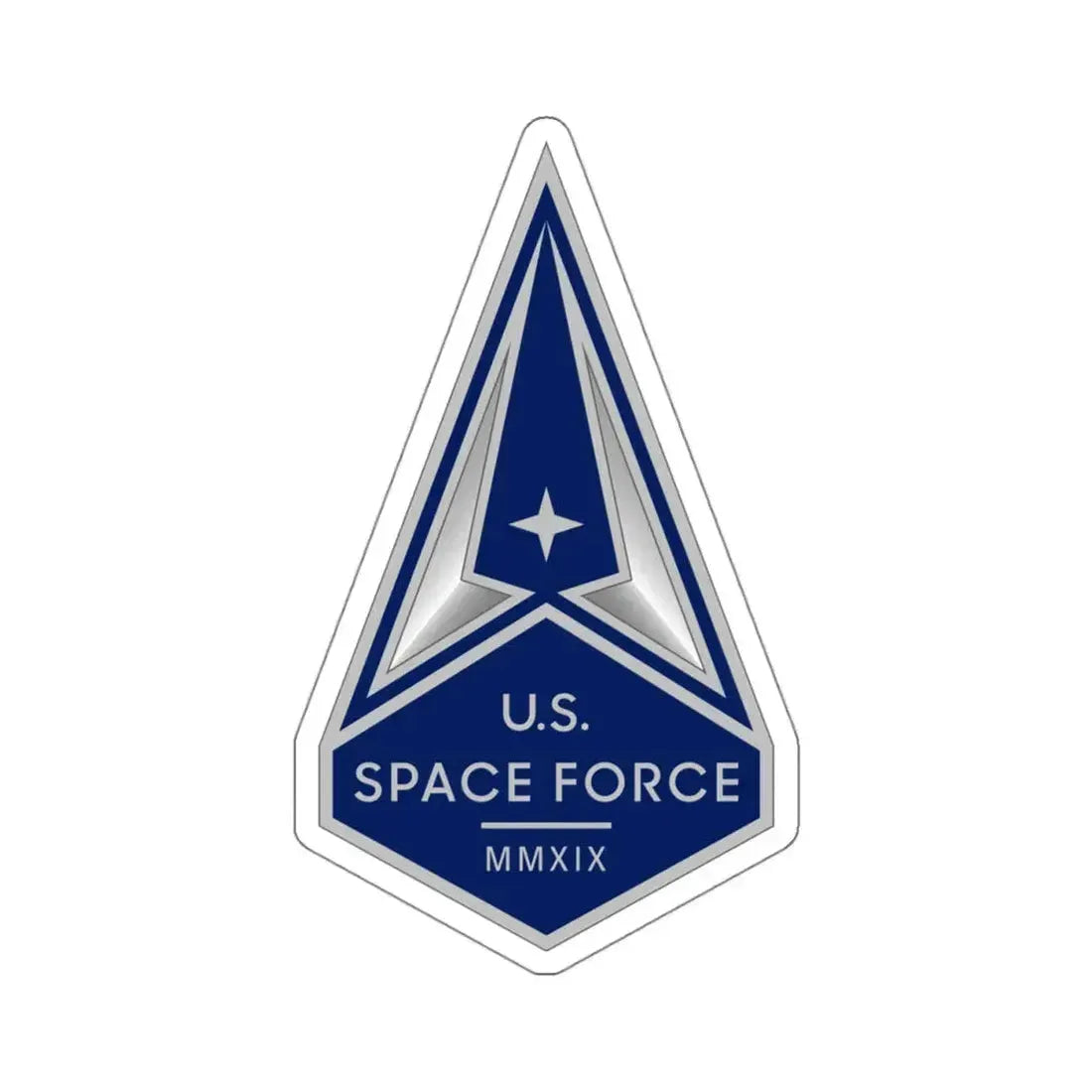 Collar Insignia (U.S. Space Force) STICKER Vinyl Kiss-Cut Decal 4 Inch White - The Sticker Space