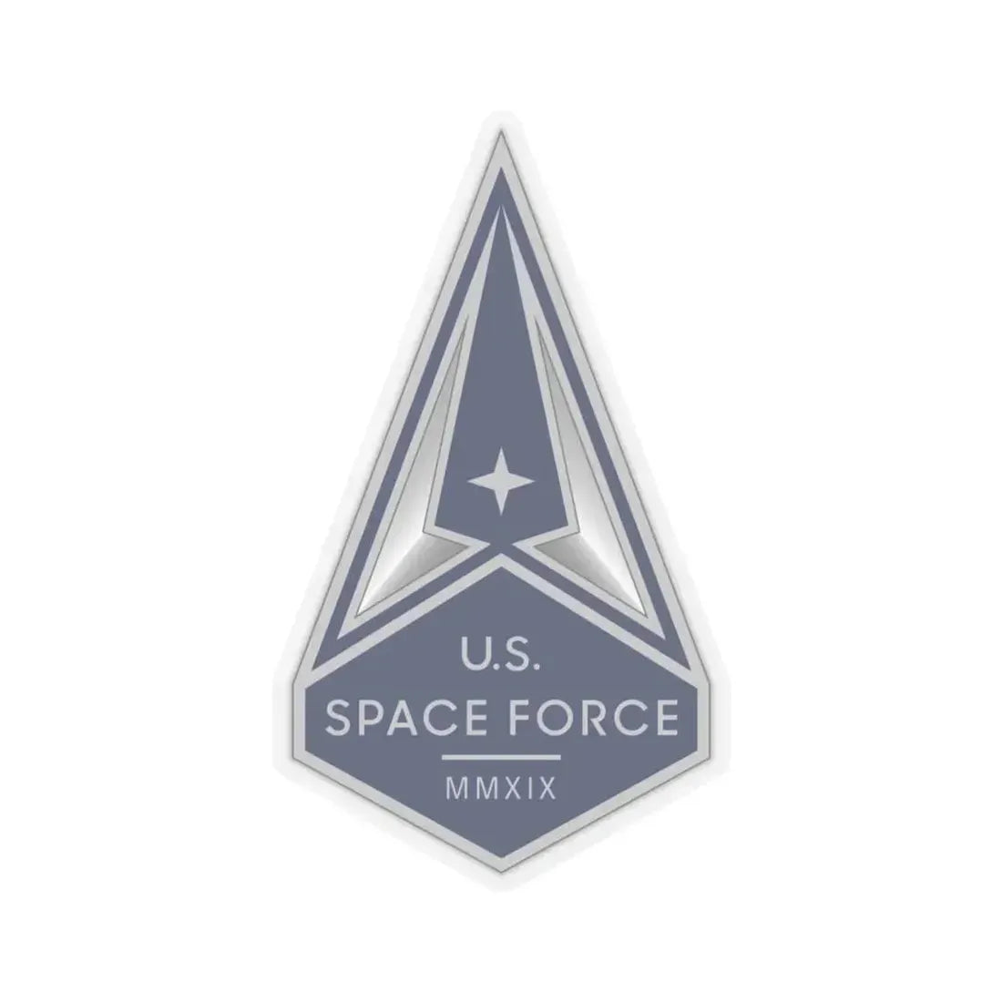 Collar Insignia (U.S. Space Force) STICKER Vinyl Kiss-Cut Decal 6 Inch Transparent - The Sticker Space