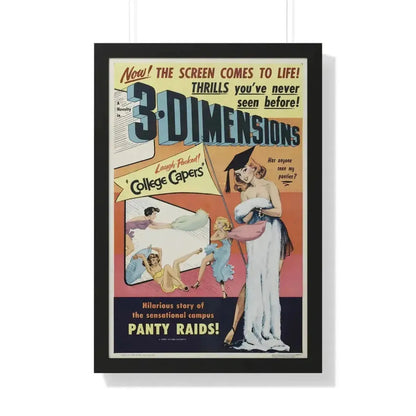 COLLEGE CAPERS 1953 - Framed Movie Poster - The Sticker Space