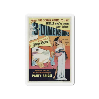 COLLEGE CAPERS 1953 Movie Poster - Refrigerator Magnet - The Sticker Space