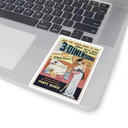 COLLEGE CAPERS 1953 Movie Poster - STICKER Vinyl Kiss-Cut Decal - The Sticker Space