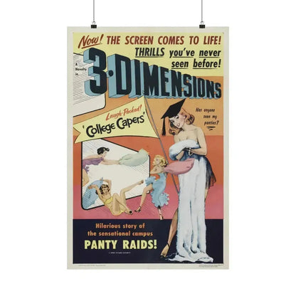 COLLEGE CAPERS 1953 - Paper Movie Poster 20″ x 30″ Matte - The Sticker Space