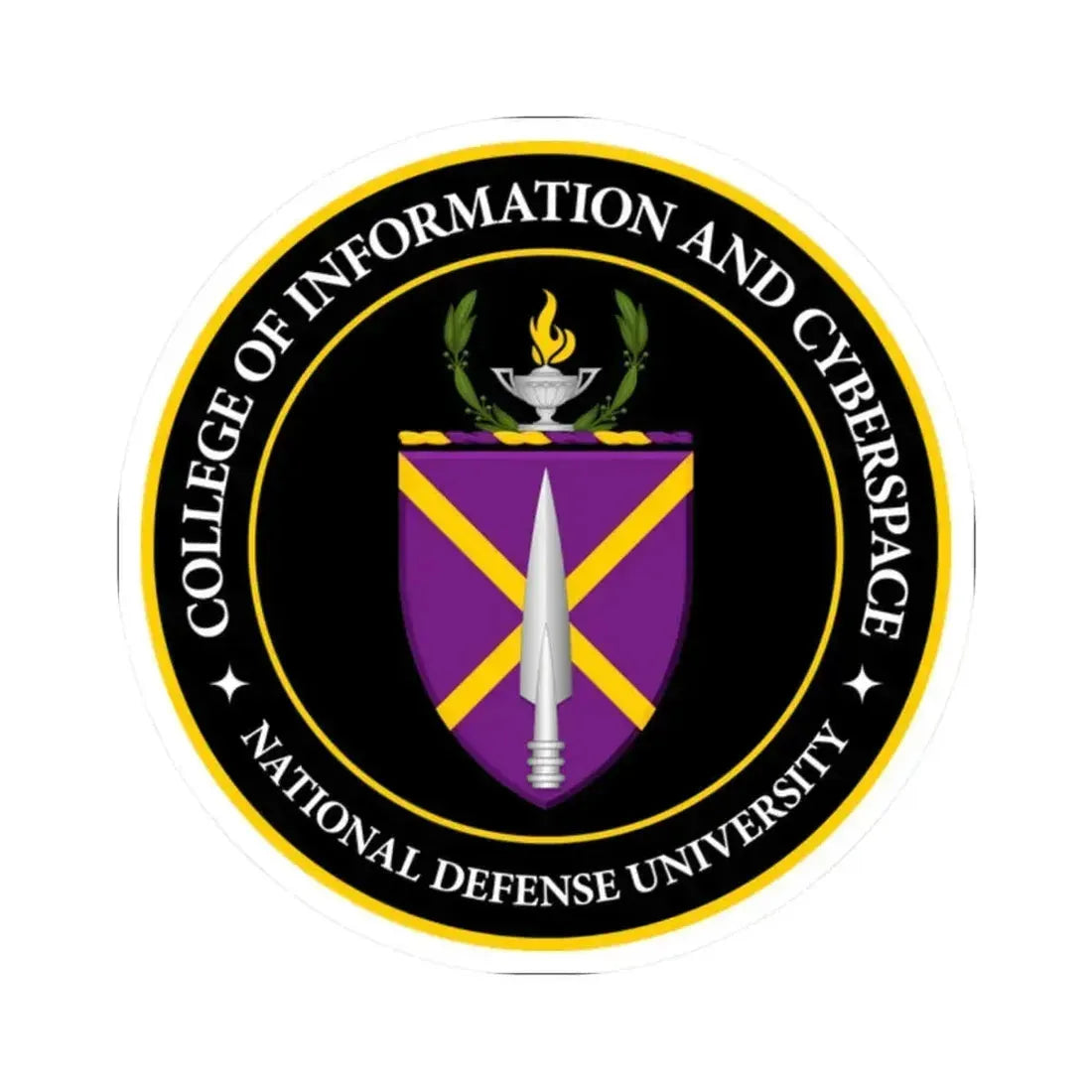 College of Information and Cyberspace - STICKER Vinyl Kiss-Cut Decal 2 Inch White - The Sticker Space