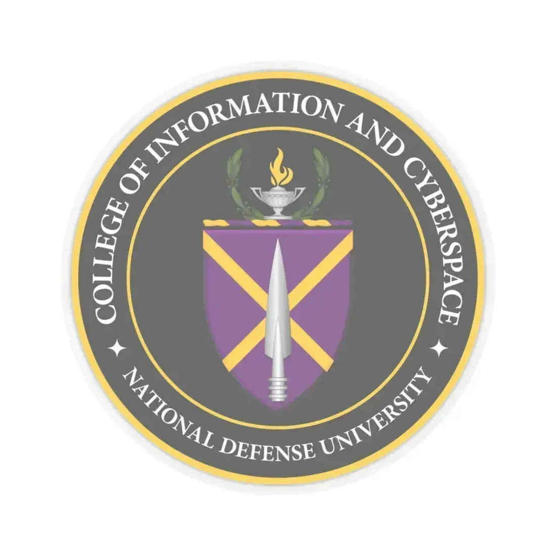 College of Information and Cyberspace - STICKER Vinyl Kiss-Cut Decal 3 Inch Transparent - The Sticker Space
