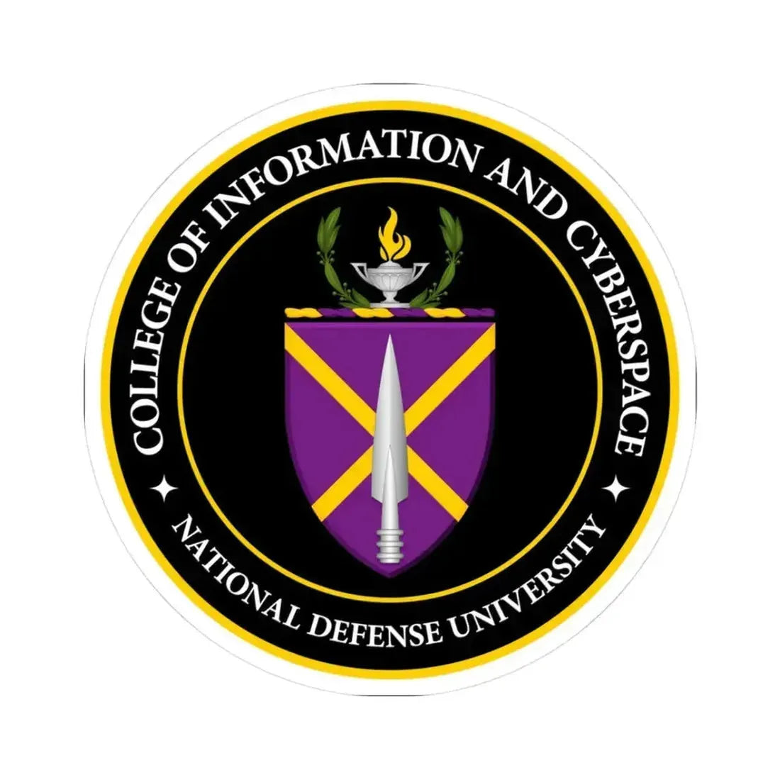 College of Information and Cyberspace - STICKER Vinyl Kiss-Cut Decal 3 Inch White - The Sticker Space