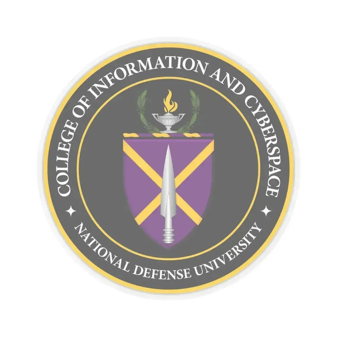 College of Information and Cyberspace - STICKER Vinyl Kiss-Cut Decal 4 Inch Transparent - The Sticker Space