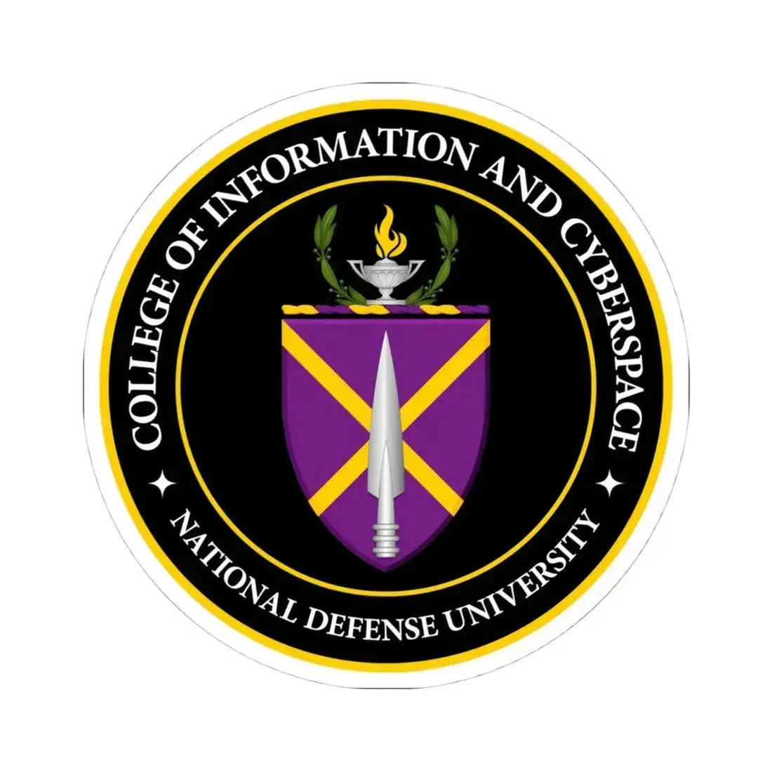College of Information and Cyberspace - STICKER Vinyl Kiss-Cut Decal 4 Inch White - The Sticker Space