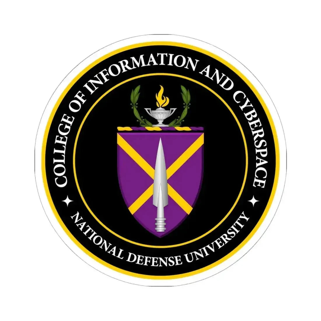 College of Information and Cyberspace - STICKER Vinyl Kiss-Cut Decal 6 Inch White - The Sticker Space