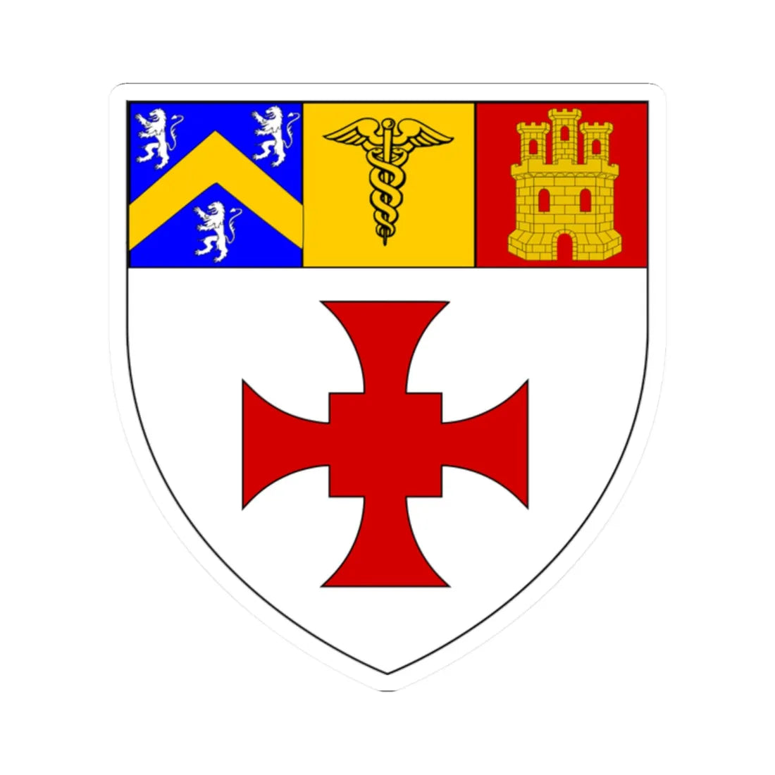 College of Medicine Durham (England) (Coat of Arms) STICKER Vinyl Kiss-Cut Decal 2 Inch White - The Sticker Space