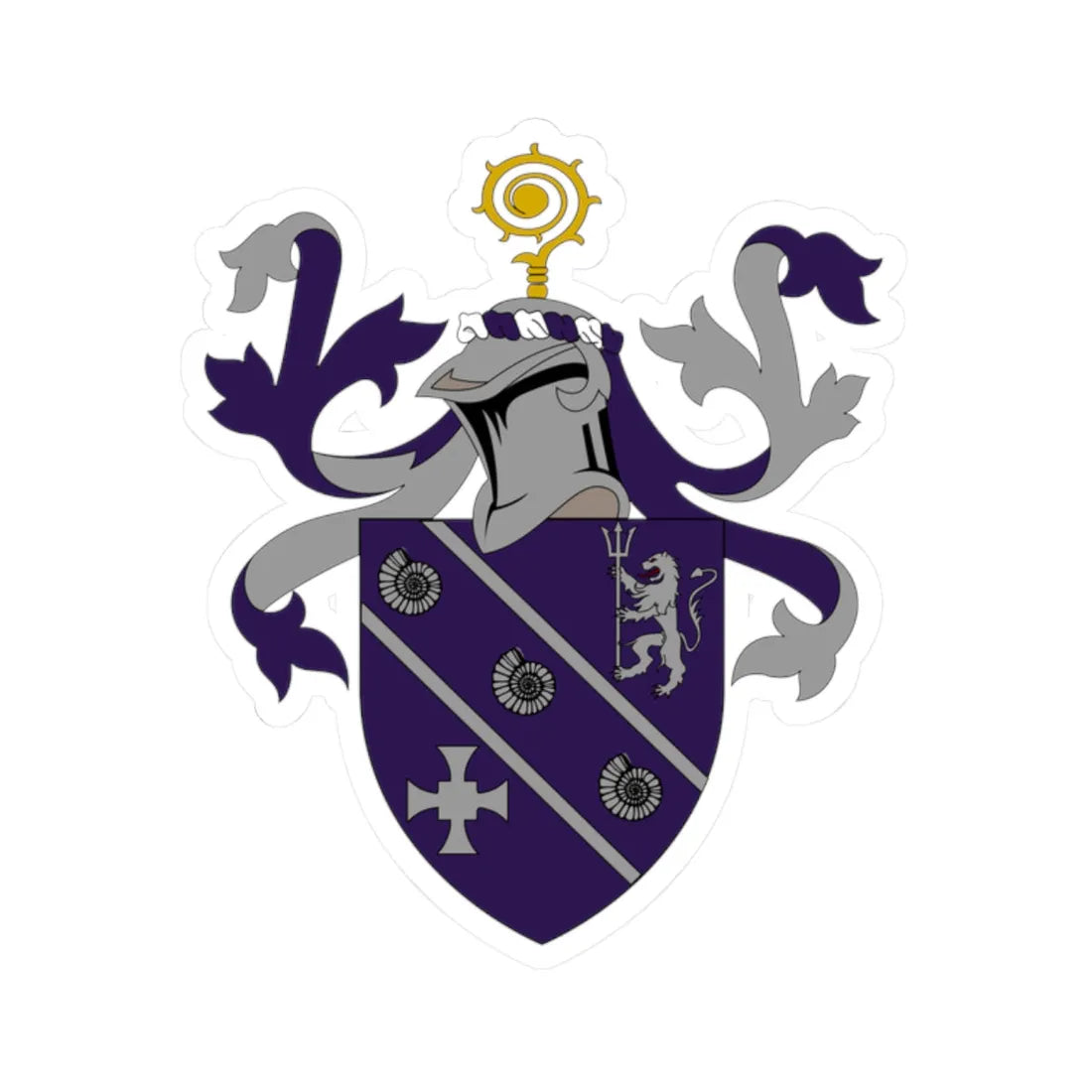 College of St Hild Durham (England) (Coat of Arms) STICKER Vinyl Kiss-Cut Decal 2 Inch White - The Sticker Space