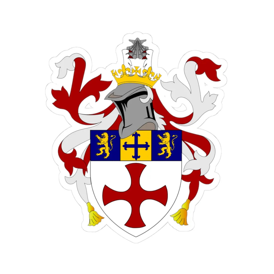 College of the Venerable Bede (England) (Coat of Arms) STICKER Vinyl Kiss-Cut Decal 3 Inch White - The Sticker Space