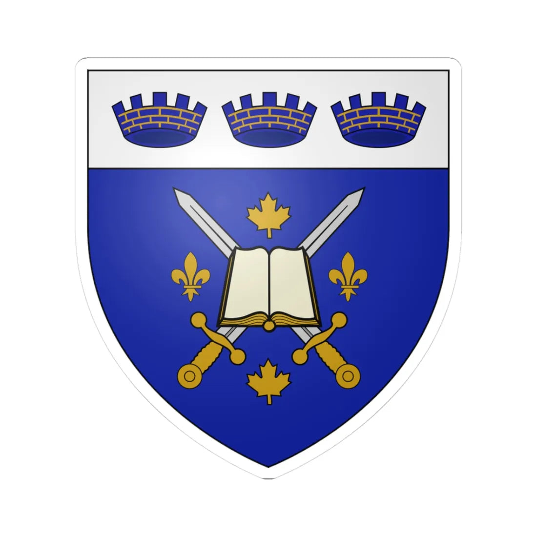 Collège militaire royal de Saint-Jean Blason (Canada) (Coat of Arms) STICKER Vinyl Kiss-Cut Decal 3 Inch White - The Sticker Space