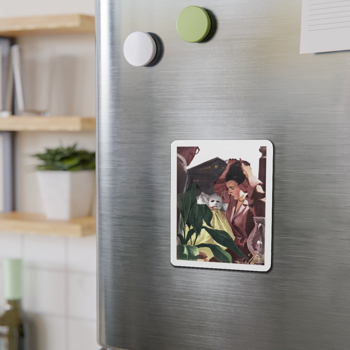 Collier's magazine illustration (Magazine Illustration) Refrigerator Magnet-The Sticker Space