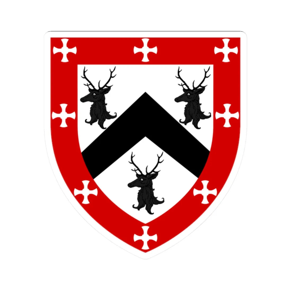 Collingwood College Durham arms (England) (Coat of Arms) STICKER Vinyl Kiss-Cut Decal 2 Inch White - The Sticker Space