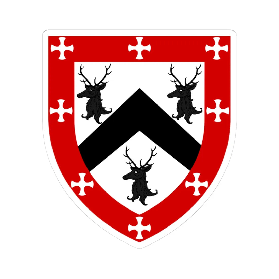 Collingwood College Durham arms (England) (Coat of Arms) STICKER Vinyl Kiss-Cut Decal 3 Inch White - The Sticker Space