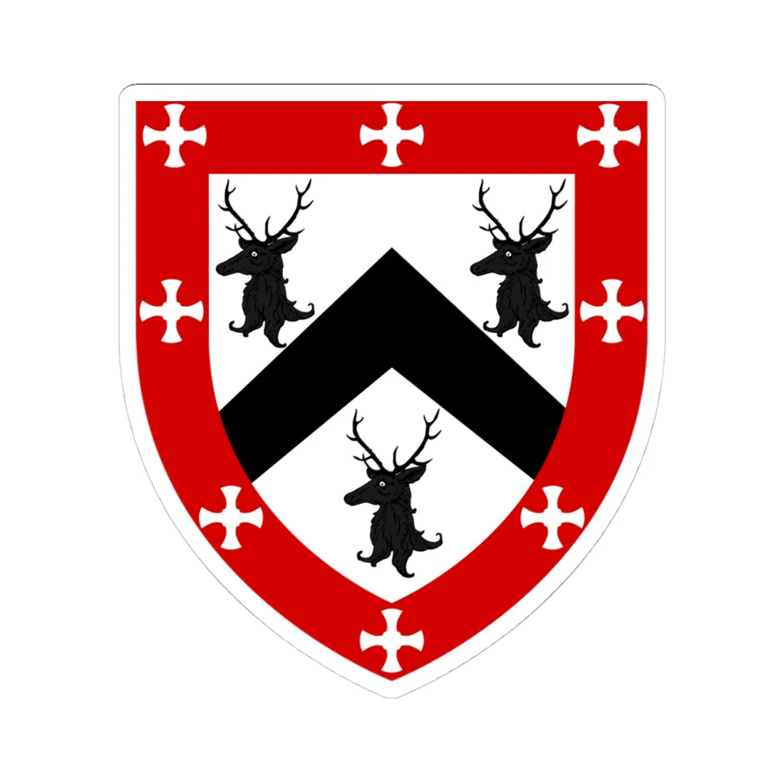 Collingwood College Durham arms (England) (Coat of Arms) STICKER Vinyl Kiss-Cut Decal 4 Inch White - The Sticker Space
