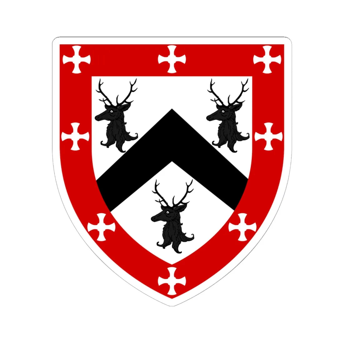 Collingwood College Durham arms (England) (Coat of Arms) STICKER Vinyl Kiss-Cut Decal 6 Inch White - The Sticker Space